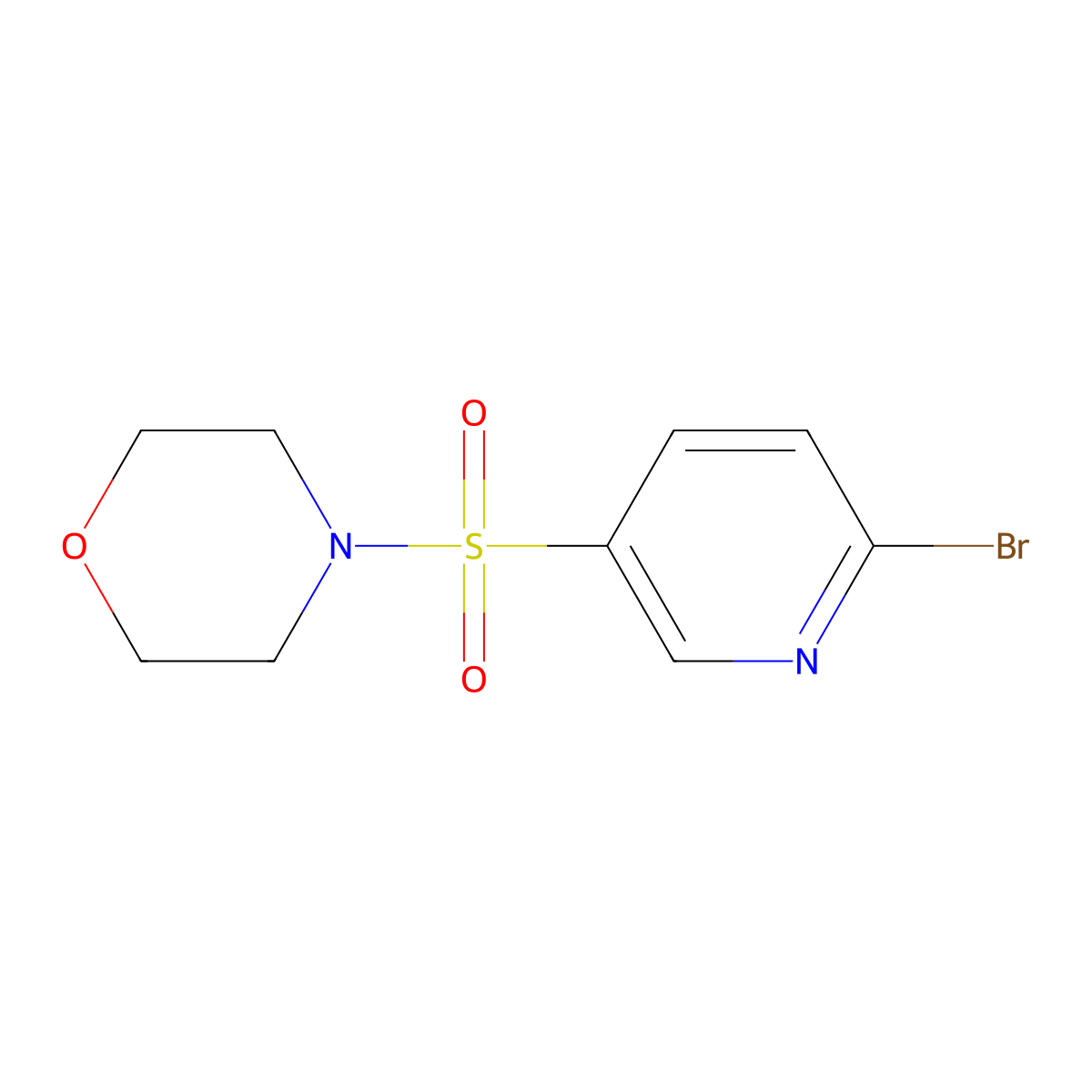 4-[(6-Bromopyridin-3-yl)sulfonyl]morpholine molecular structure, CAS 1216081-03-6