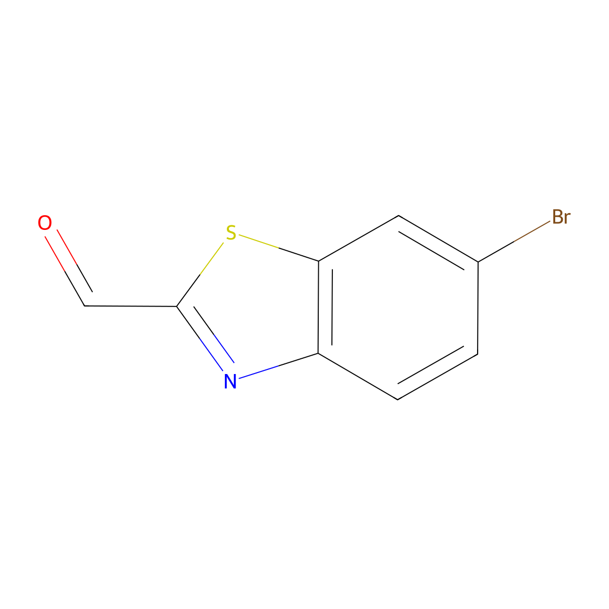 6-Bromo-1,3-benzothiazole-2-carbaldehyde molecular structure, CAS 1216086-64-4