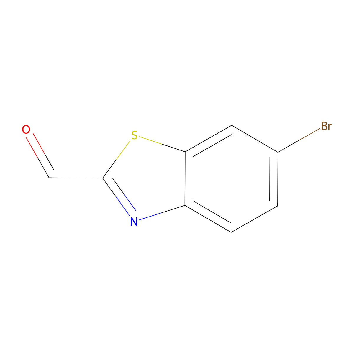 6-Bromo-1,3-benzothiazole-2-carbaldehyde molecular structure, CAS 1216086-64-4
