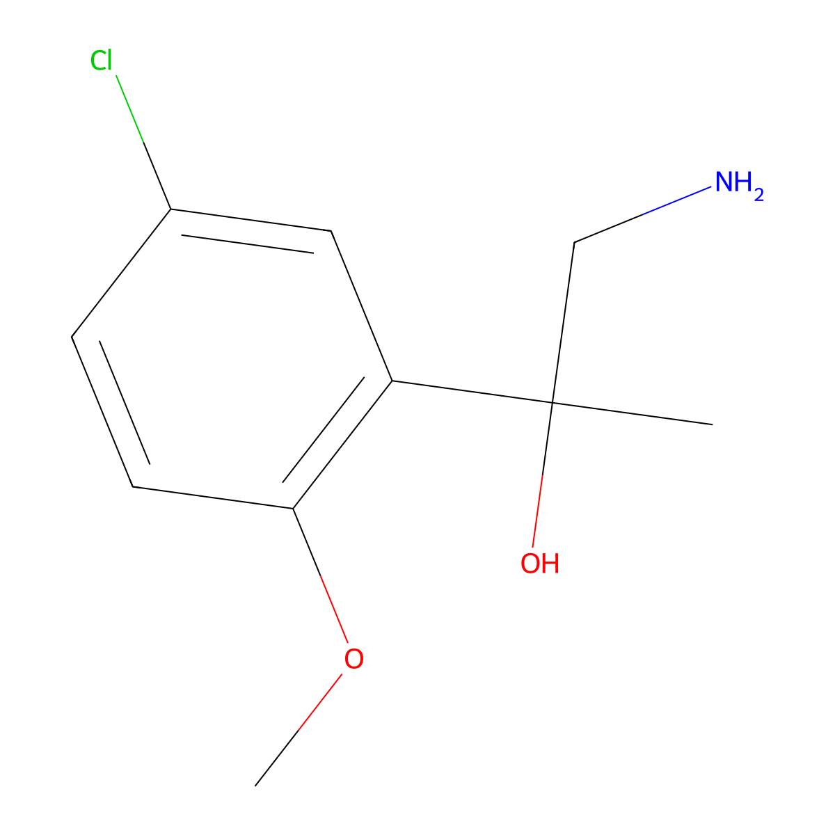 1-Amino-2-(5-chloro-2-methoxyphenyl)propan-2-ol molecular structure, CAS 1216087-04-5