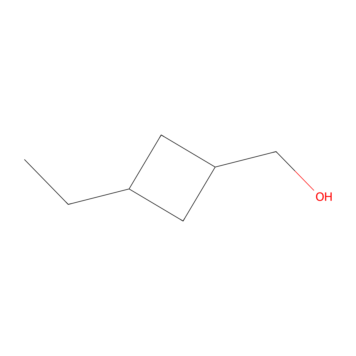 (3-Ethylcyclobutyl)methanol molecular structure, CAS 121609-38-9