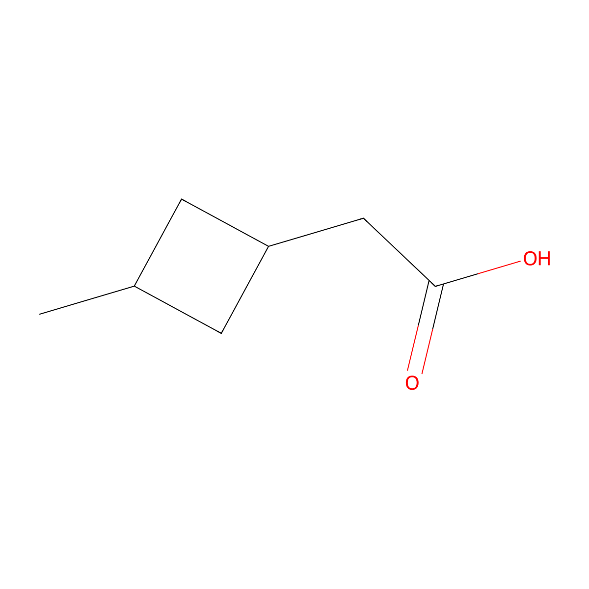 2-(3-Methylcyclobutyl)acetic acid molecular structure, CAS 121609-44-7