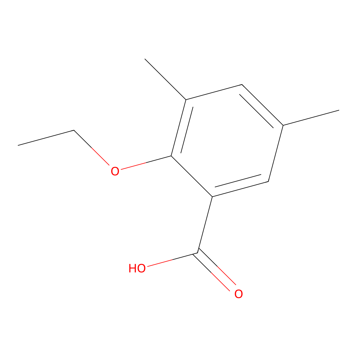 2-Ethoxy-3,5-dimethylbenzoic acid molecular structure, CAS 1216091-64-3