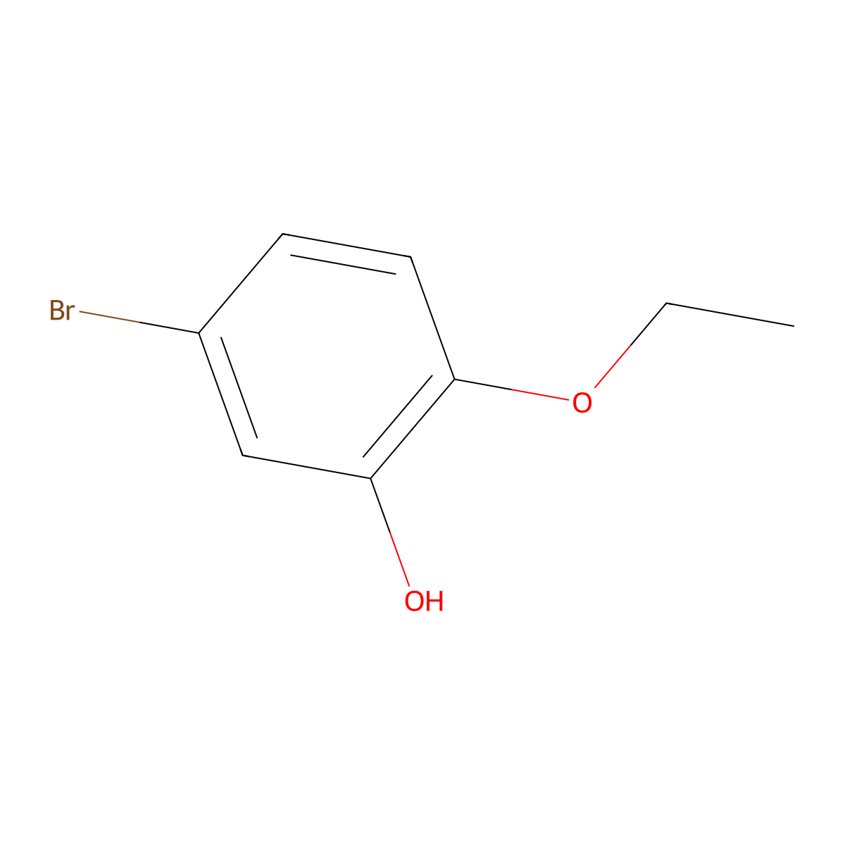 5-Bromo-2-ethoxyphenol molecular structure, CAS 1216091-73-4