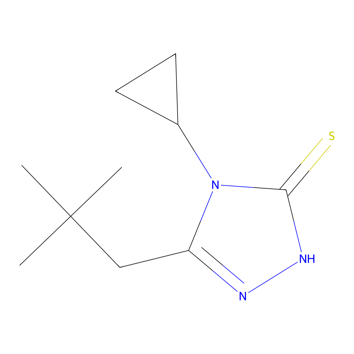 4-Cyclopropyl-5-(2,2-dimethylpropyl)-4H-1,2,4-triazole-3-thiol molecular structure, CAS 1216096-89-7