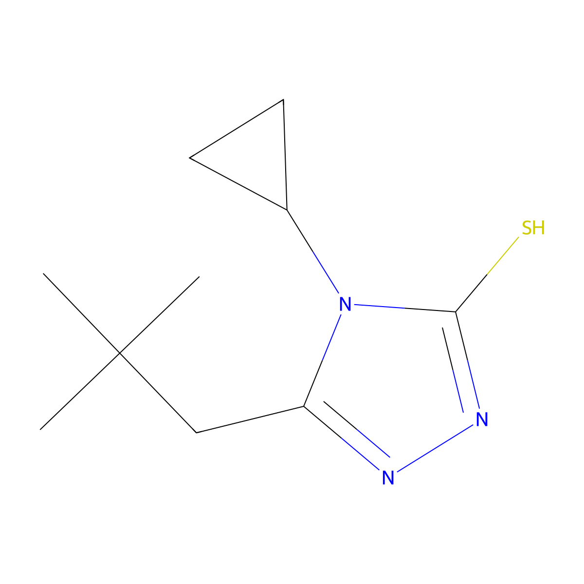 4-Cyclopropyl-5-(2,2-dimethylpropyl)-4H-1,2,4-triazole-3-thiol molecular structure, CAS 1216096-89-7