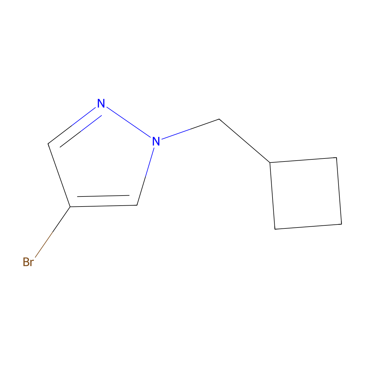 4-bromo-1-(cyclobutylmethyl)-1H-pyrazole molecular structure, CAS 1216096-92-2