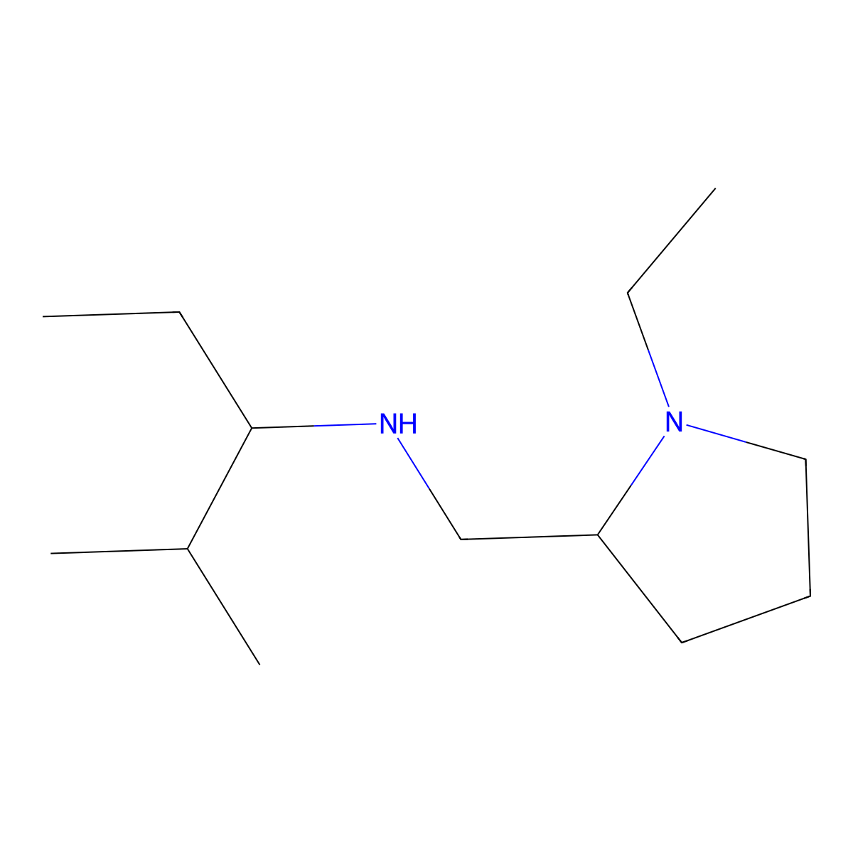 [(1-Ethylpyrrolidin-2-yl)methyl](2-methylpentan-3-yl)amine molecular structure, CAS 1216097-32-3