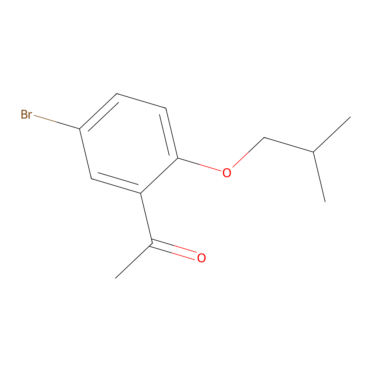 1-(5-Bromo-2-isobutoxyphenyl)ethanone molecular structure, CAS 1216099-07-8