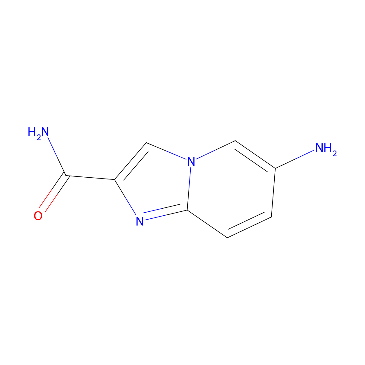 6-Aminoimidazo[1,2-a]pyridine-2-carboxamide molecular structure, CAS 1216100-47-8
