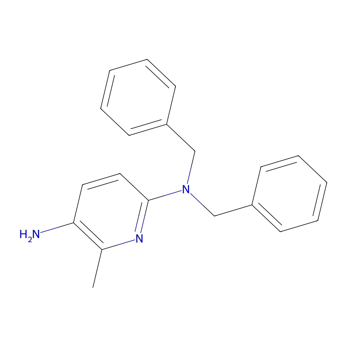 N2,N2-Dibenzyl-6-methylpyridine-2,5-diamine molecular structure, CAS 1216104-53-8