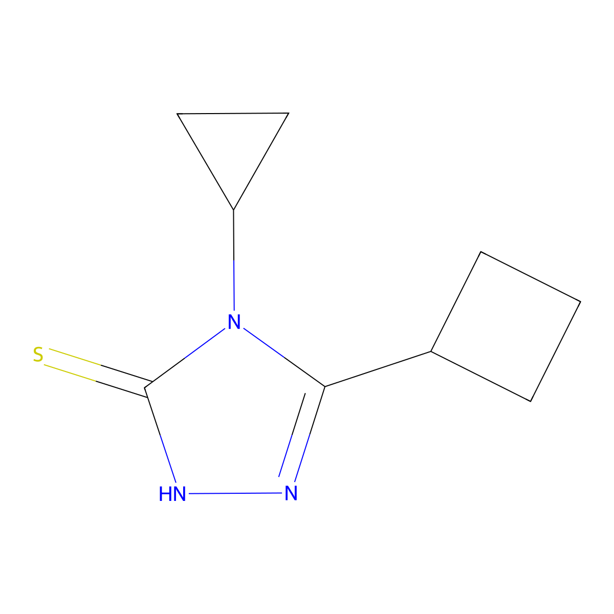 5-Cyclobutyl-4-cyclopropyl-4H-1,2,4-triazole-3-thiol molecular structure, CAS 1216104-81-2