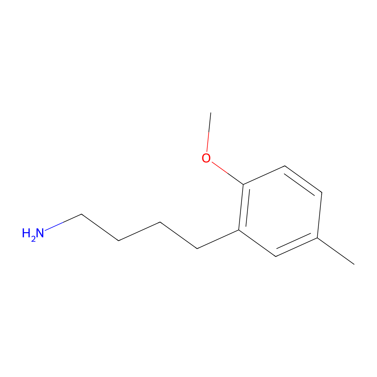 4-(2-Methoxy-5-methylphenyl)butan-1-amine molecular structure, CAS 1216105-06-4