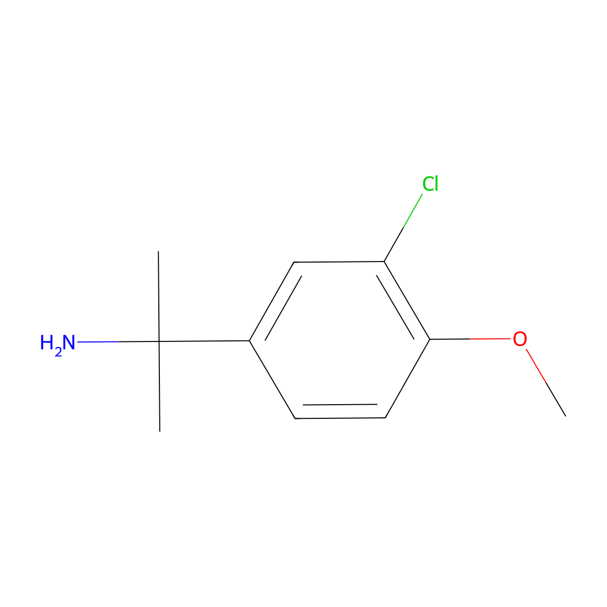 2-(3-Chloro-4-methoxyphenyl)propan-2-amine molecular structure, CAS 1216107-20-8
