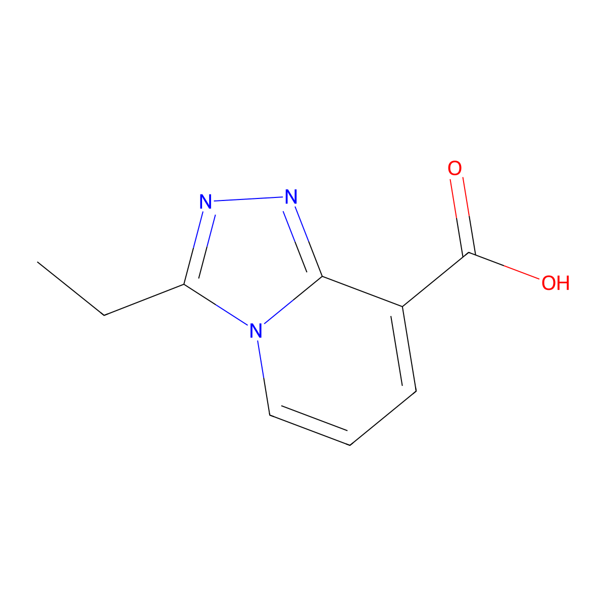 3-Ethyl-[1,2,4]triazolo[4,3-a]pyridine-8-carboxylic acid molecular structure, CAS 1216108-18-7