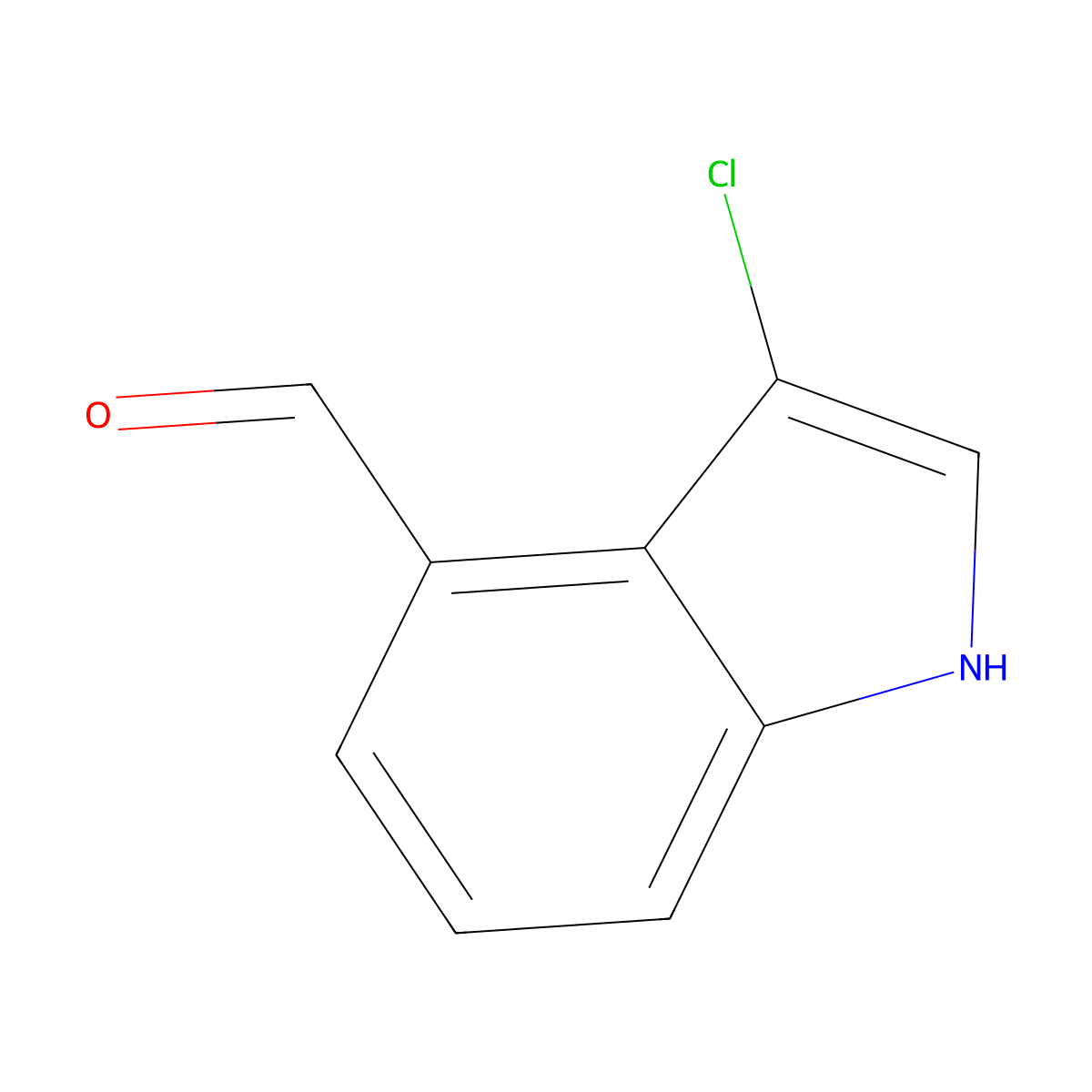 3-chloro-1H-indole-4-carbaldehyde molecular structure, CAS 1216113-27-7