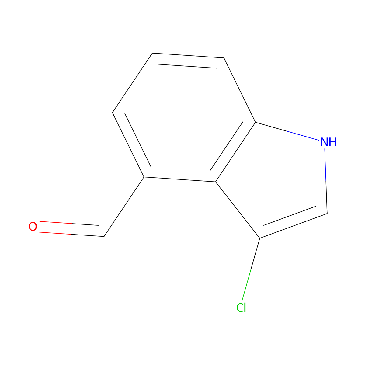 3-chloro-1H-indole-4-carbaldehyde molecular structure, CAS 1216113-27-7