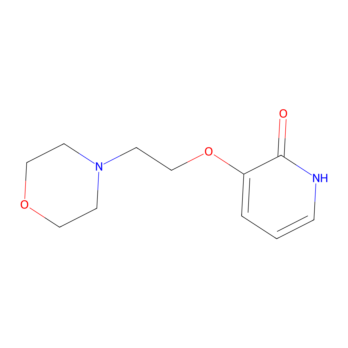 3-(2-Morpholinoethoxy)pyridin-2(1H)-one molecular structure, CAS 1216116-65-2