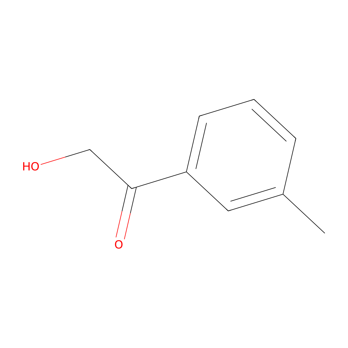 2-Hydroxy-1-(3-methylphenyl)ethan-1-one molecular structure, CAS 121612-23-5