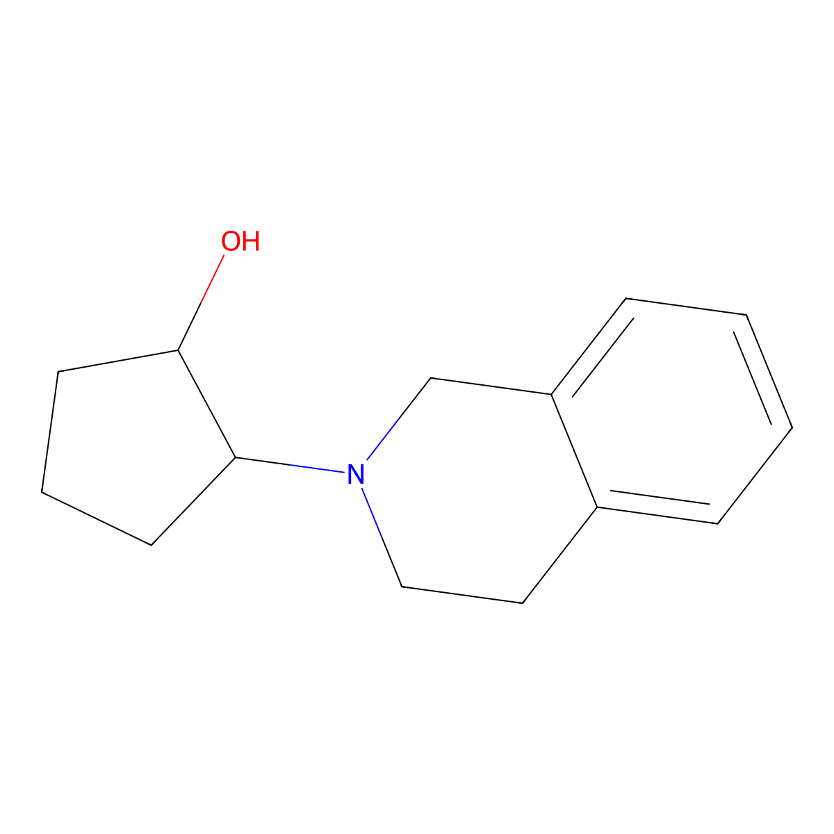 2-(1,2,3,4-Tetrahydroisoquinolin-2-yl)cyclopentan-1-ol molecular structure, CAS 1216120-31-8
