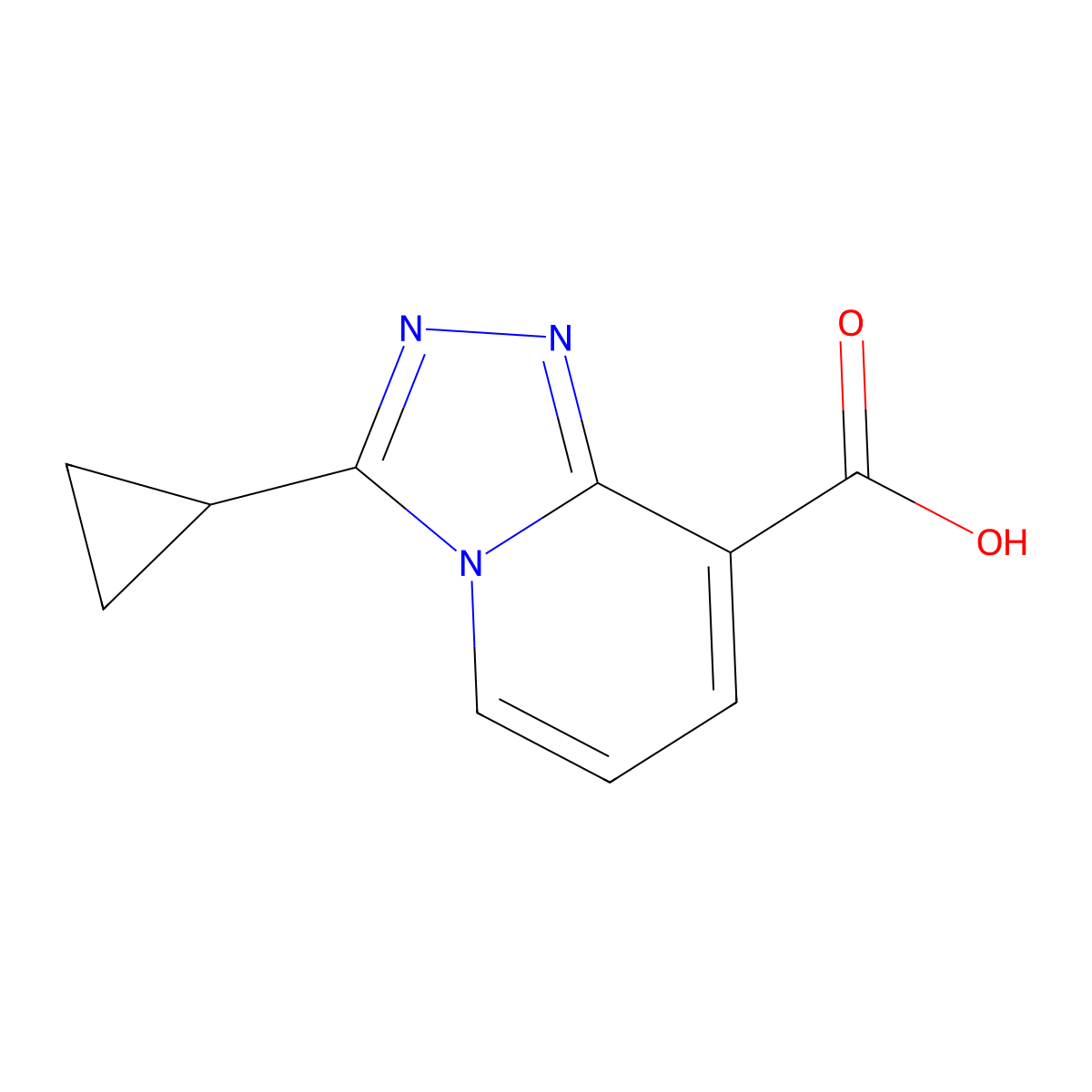 3-Cyclopropyl-[1,2,4]triazolo[4,3-a]pyridine-8-carboxylic acid molecular structure, CAS 1216123-60-2