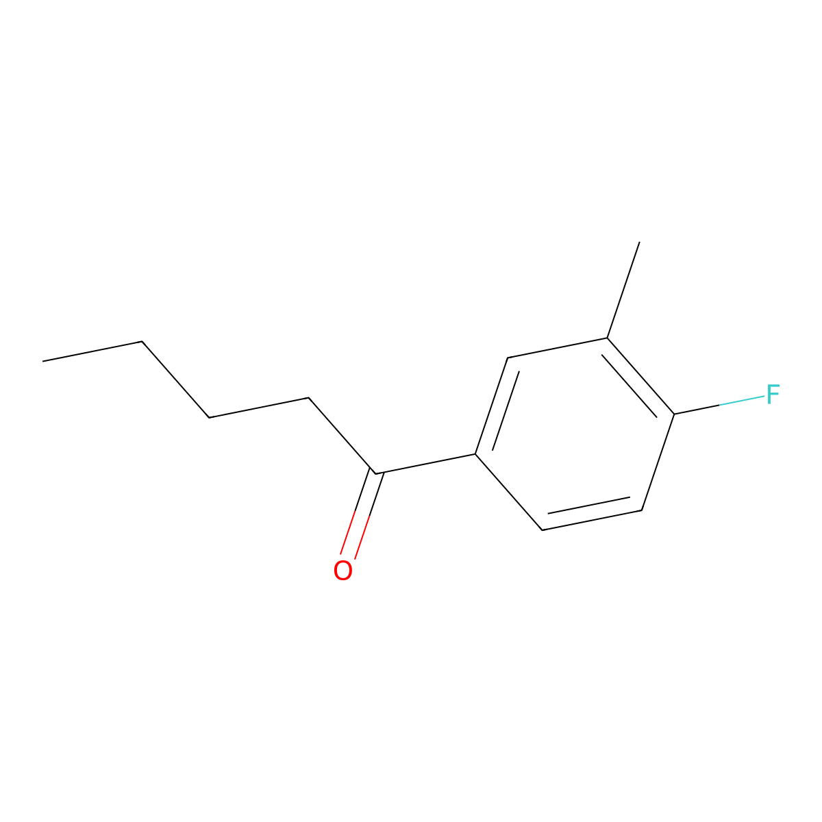1-(4-Fluoro-3-methylphenyl)pentan-1-one molecular structure, CAS 1216127-20-6