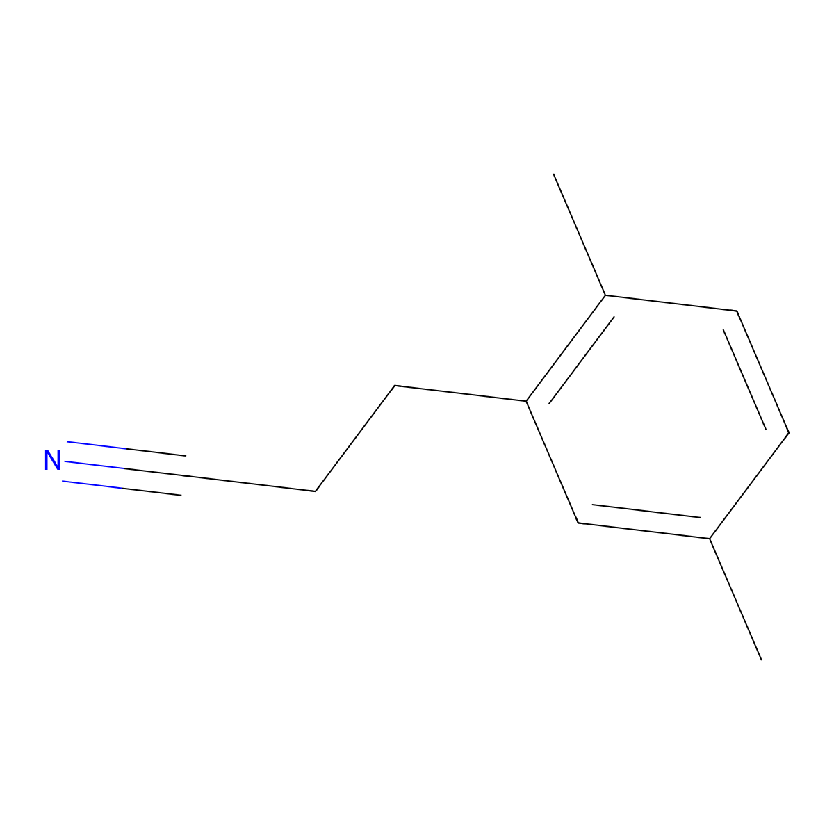 3-(2,5-Dimethylphenyl)propanenitrile molecular structure, CAS 1216128-67-4