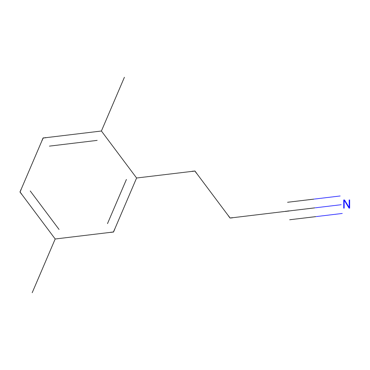 3-(2,5-Dimethylphenyl)propanenitrile molecular structure, CAS 1216128-67-4