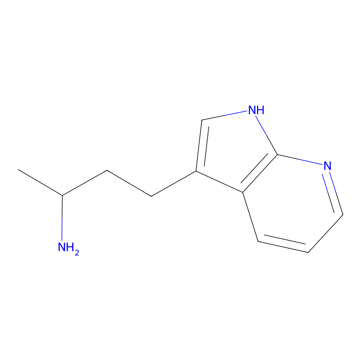 4-(1H-pyrrolo[2,3-b]pyridin-3-yl)butan-2-amine molecular structure, CAS 1216131-85-9