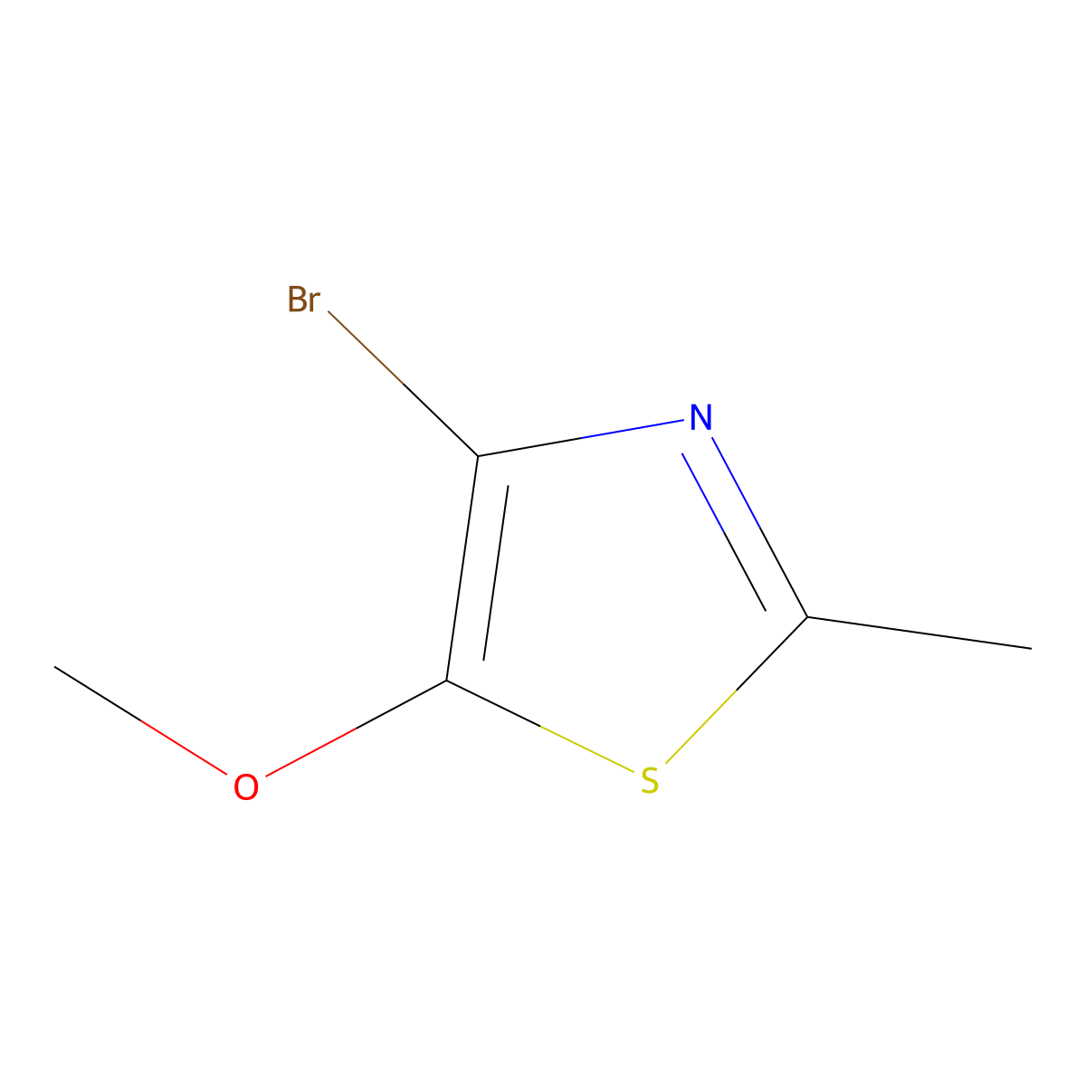 4-Bromo-5-methoxy-2-methyl-1,3-thiazole molecular structure, CAS 1216139-03-5