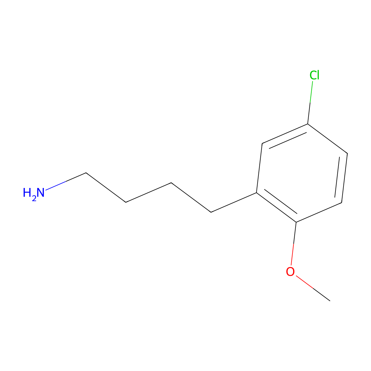 4-(5-Chloro-2-methoxyphenyl)butan-1-amine molecular structure, CAS 1216141-91-1