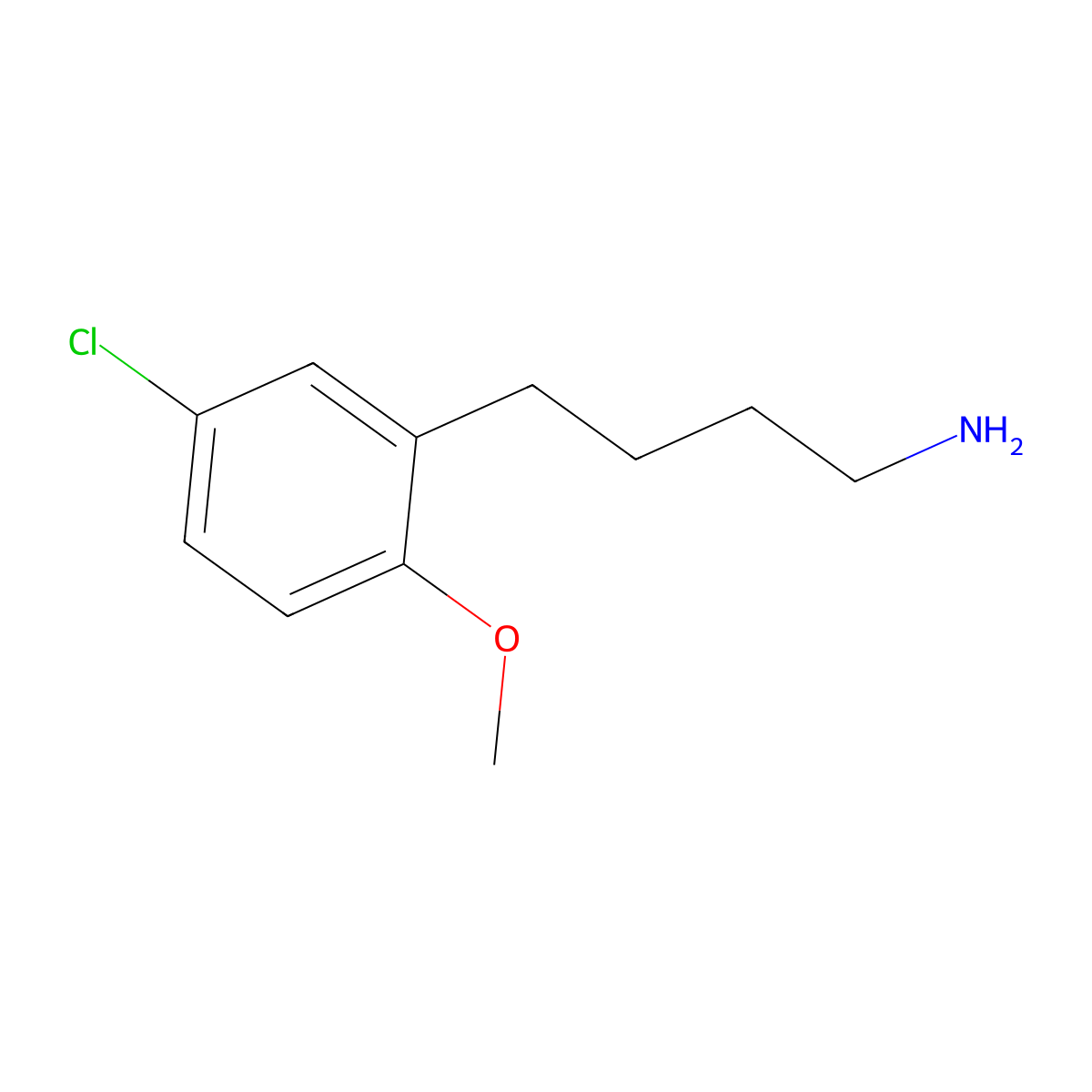 4-(5-Chloro-2-methoxyphenyl)butan-1-amine molecular structure, CAS 1216141-91-1