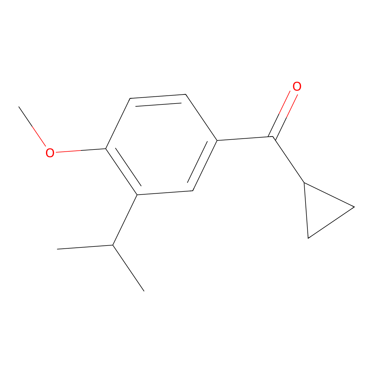 Cyclopropyl(3-isopropyl-4-methoxyphenyl)methanone molecular structure, CAS 1216142-15-2