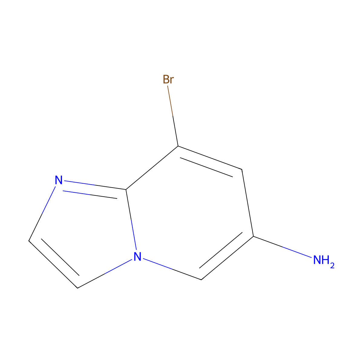 8-Bromoimidazo[1,2-a]pyridin-6-amine molecular structure, CAS 1216147-25-9
