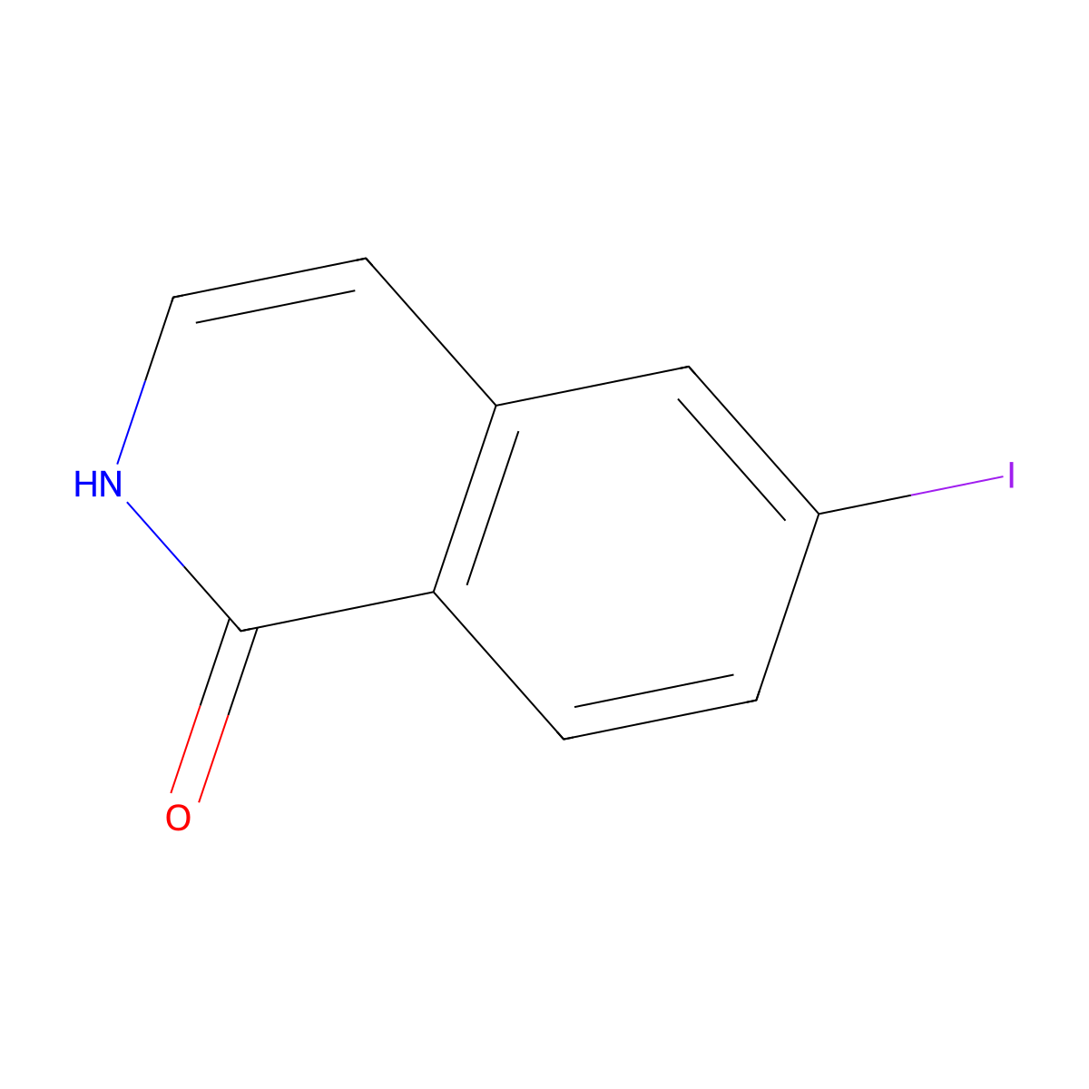 6-Iodoisoquinolin-1(2H)-one molecular structure, CAS 1216148-34-3