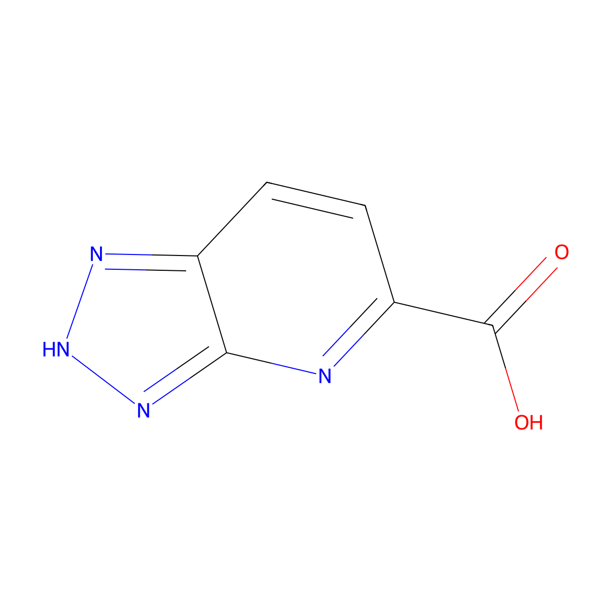 1H-[1,2,3]triazolo[4,5-b]pyridine-5-carboxylic acid molecular structure, CAS 1216149-55-1