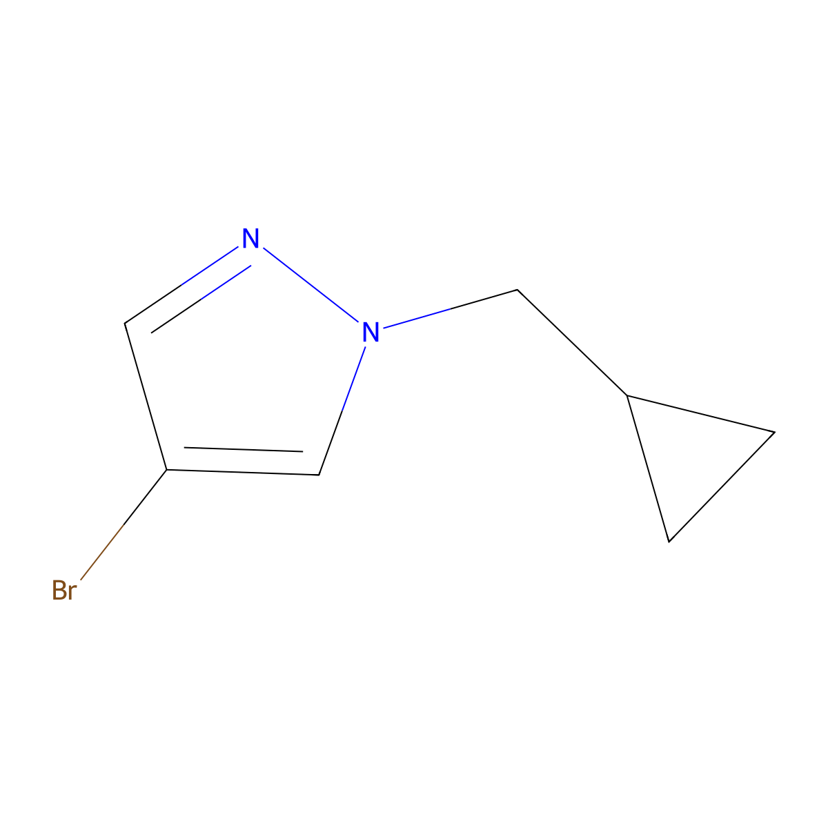 4-Bromo-1-(cyclopropylmethyl)-1H-pyrazole molecular structure, CAS 1216152-26-9