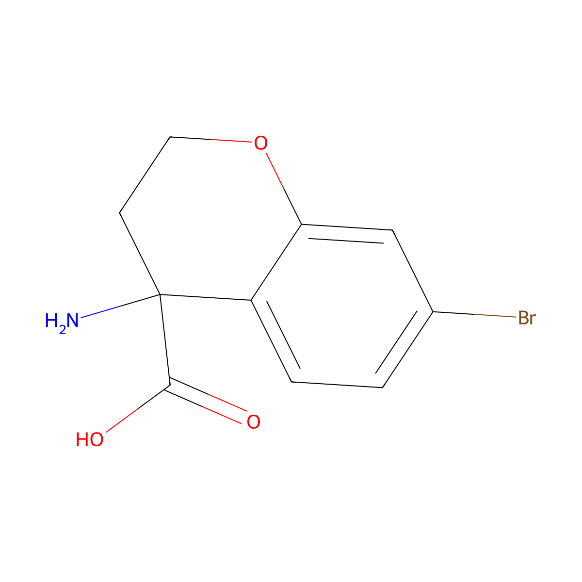 4-Amino-7-bromochromane-4-carboxylic acid molecular structure, CAS 1216153-21-7
