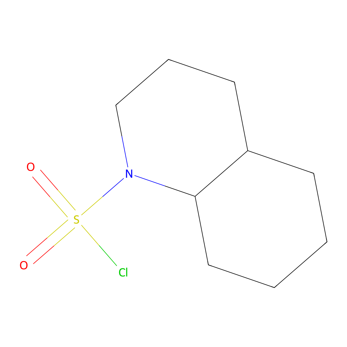 Decahydroquinoline-1-sulfonyl chloride molecular structure, CAS 1216155-73-5