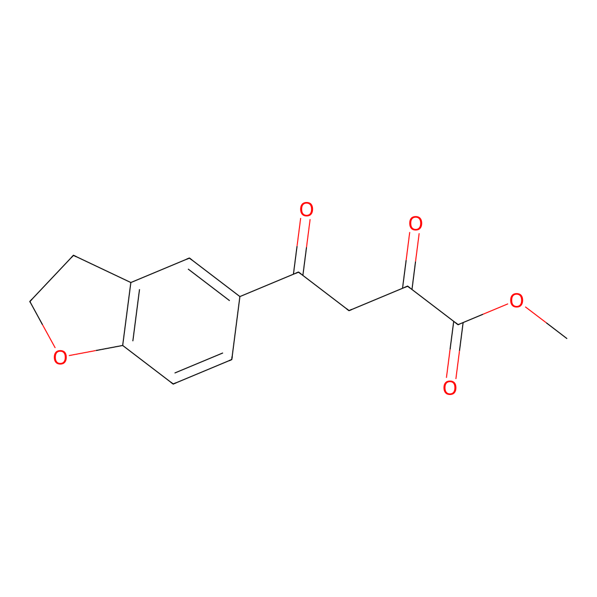Methyl 4-(2,3-dihydro-1-benzofuran-5-yl)-2,4-dioxobutanoate molecular structure, CAS 1216156-93-2