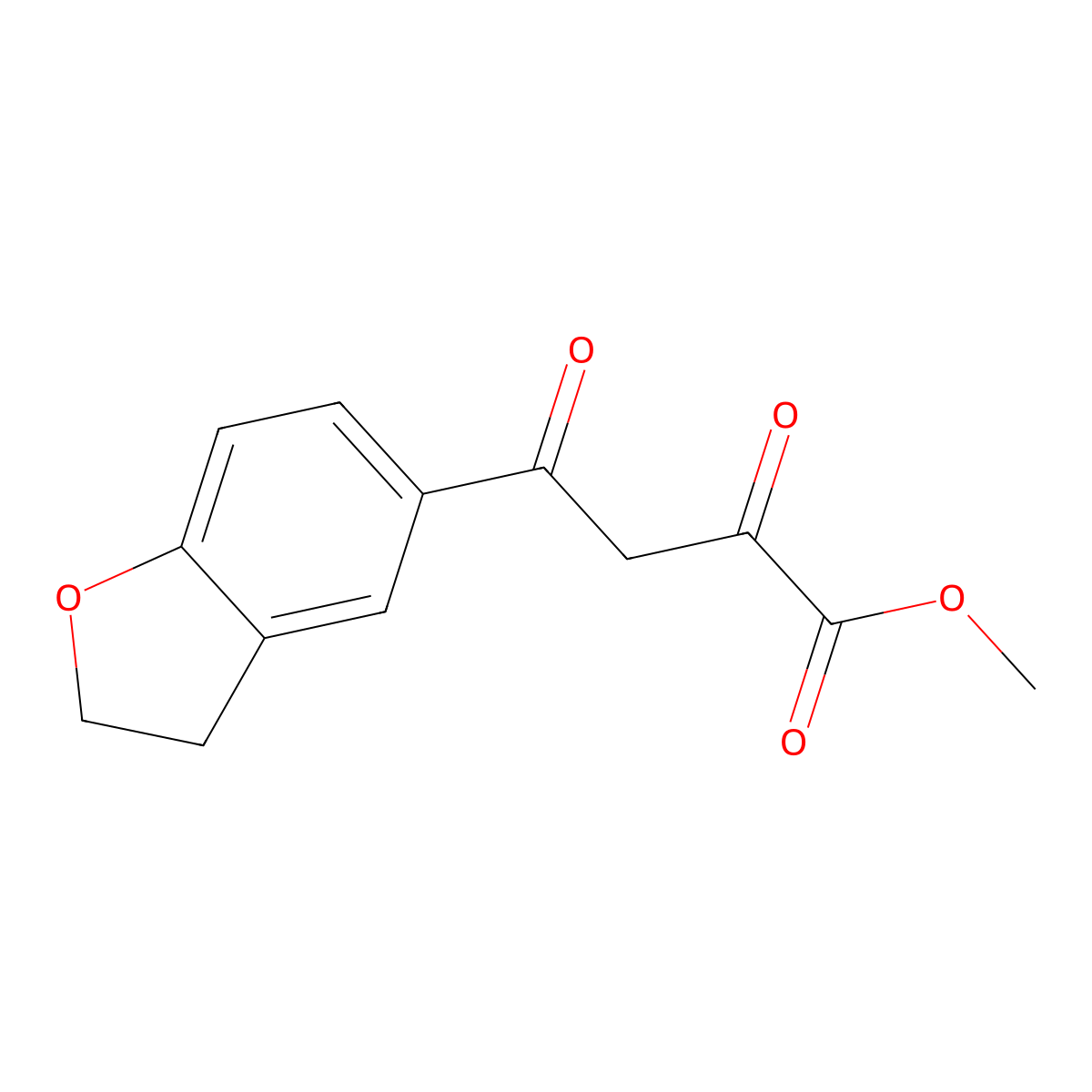 Methyl 4-(2,3-dihydro-1-benzofuran-5-yl)-2,4-dioxobutanoate molecular structure, CAS 1216156-93-2