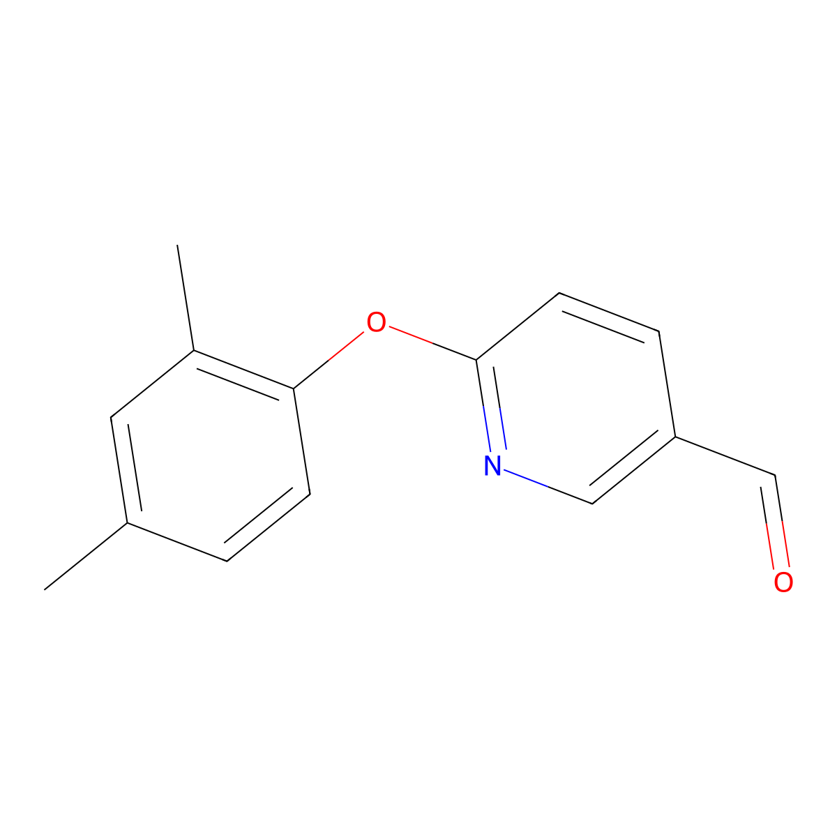 6-(2,4-Dimethylphenoxy)nicotinaldehyde molecular structure, CAS 1216157-59-3