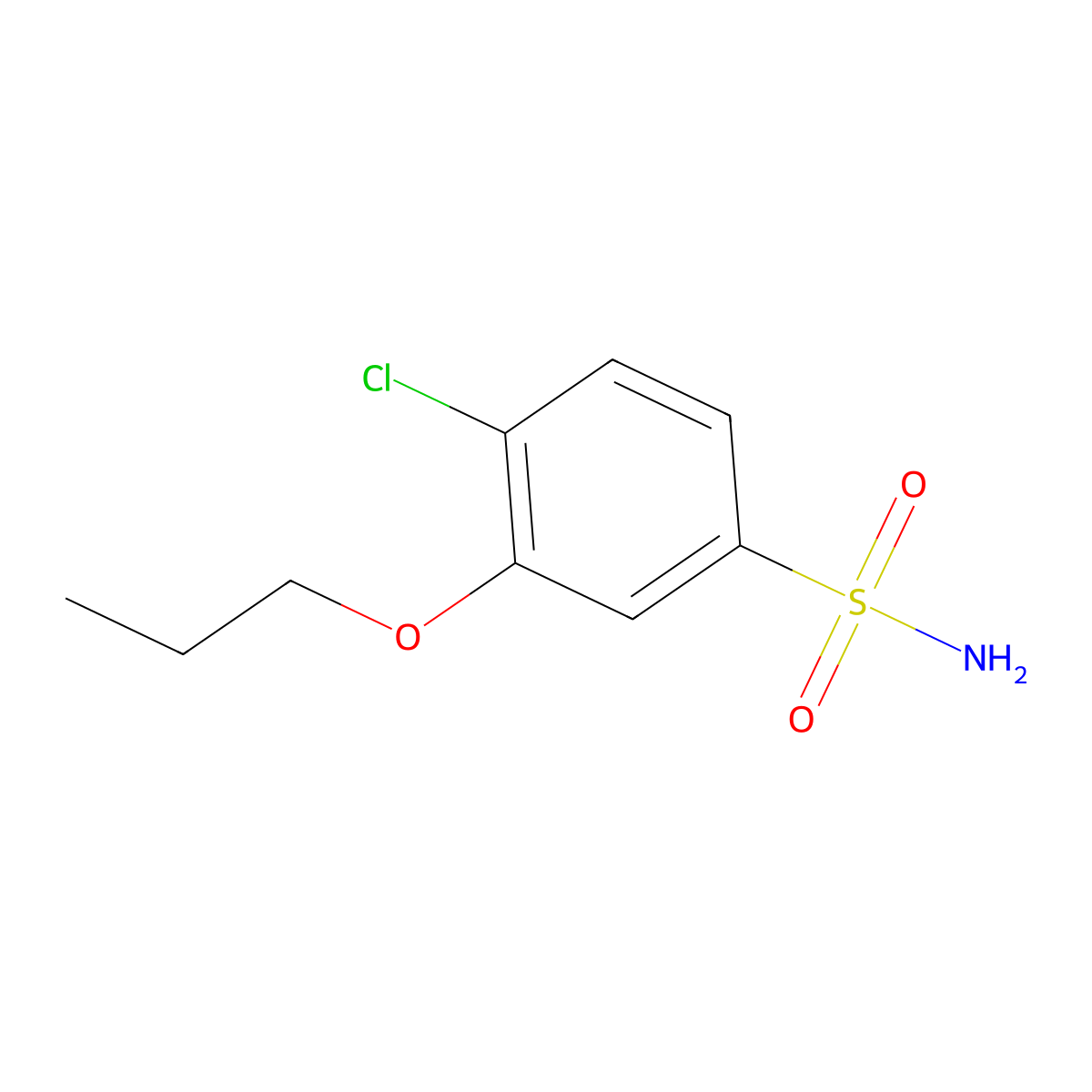 4-Chloro-3-propoxybenzenesulfonamide molecular structure, CAS 1216157-70-8