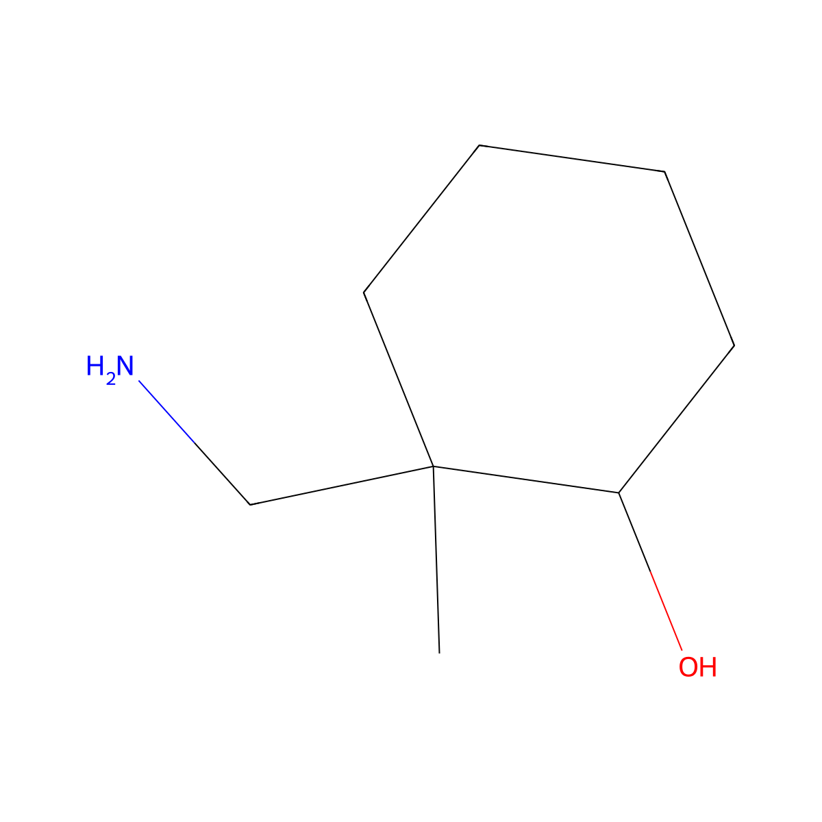 2-(Aminomethyl)-2-methylcyclohexan-1-ol molecular structure, CAS 1216163-63-1