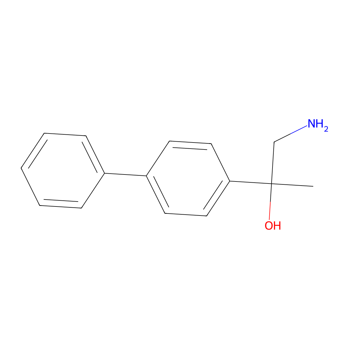 1-Amino-2-biphenyl-4-ylpropan-2-ol molecular structure, CAS 1216165-39-7