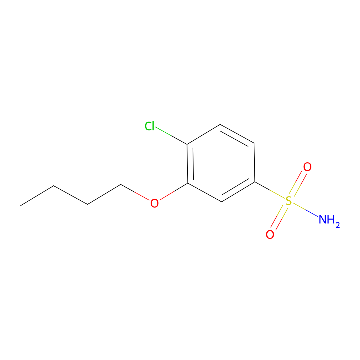 3-Butoxy-4-chlorobenzenesulfonamide molecular structure, CAS 1216166-83-4