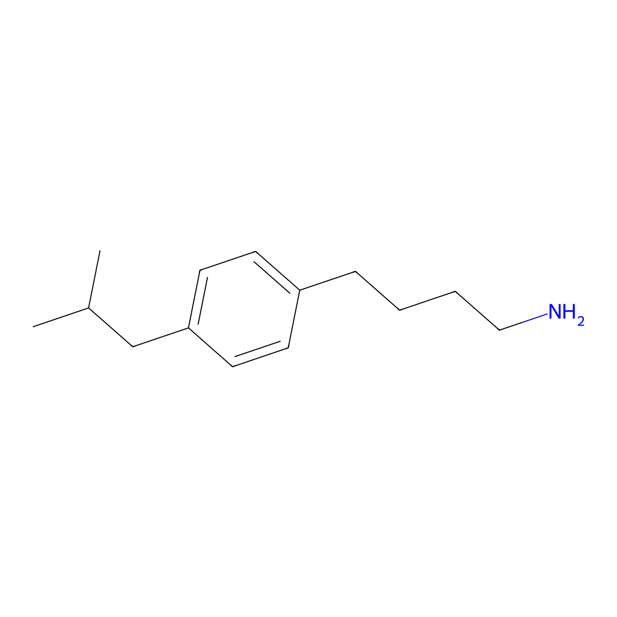 4-(4-Isobutylphenyl)butan-1-amine molecular structure, CAS 1216170-51-2