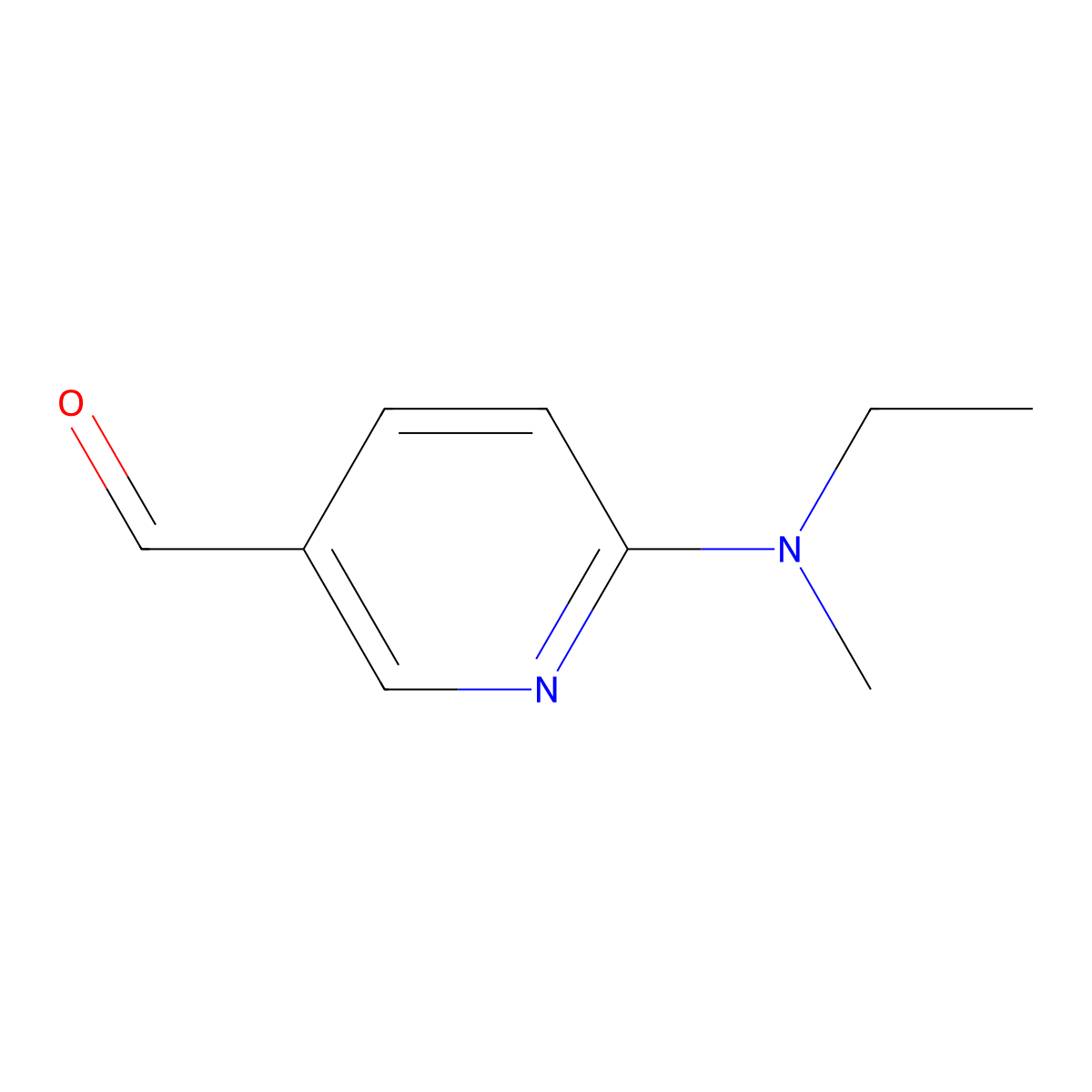 6-(Ethyl(methyl)amino)nicotinaldehyde molecular structure, CAS 1216170-74-9