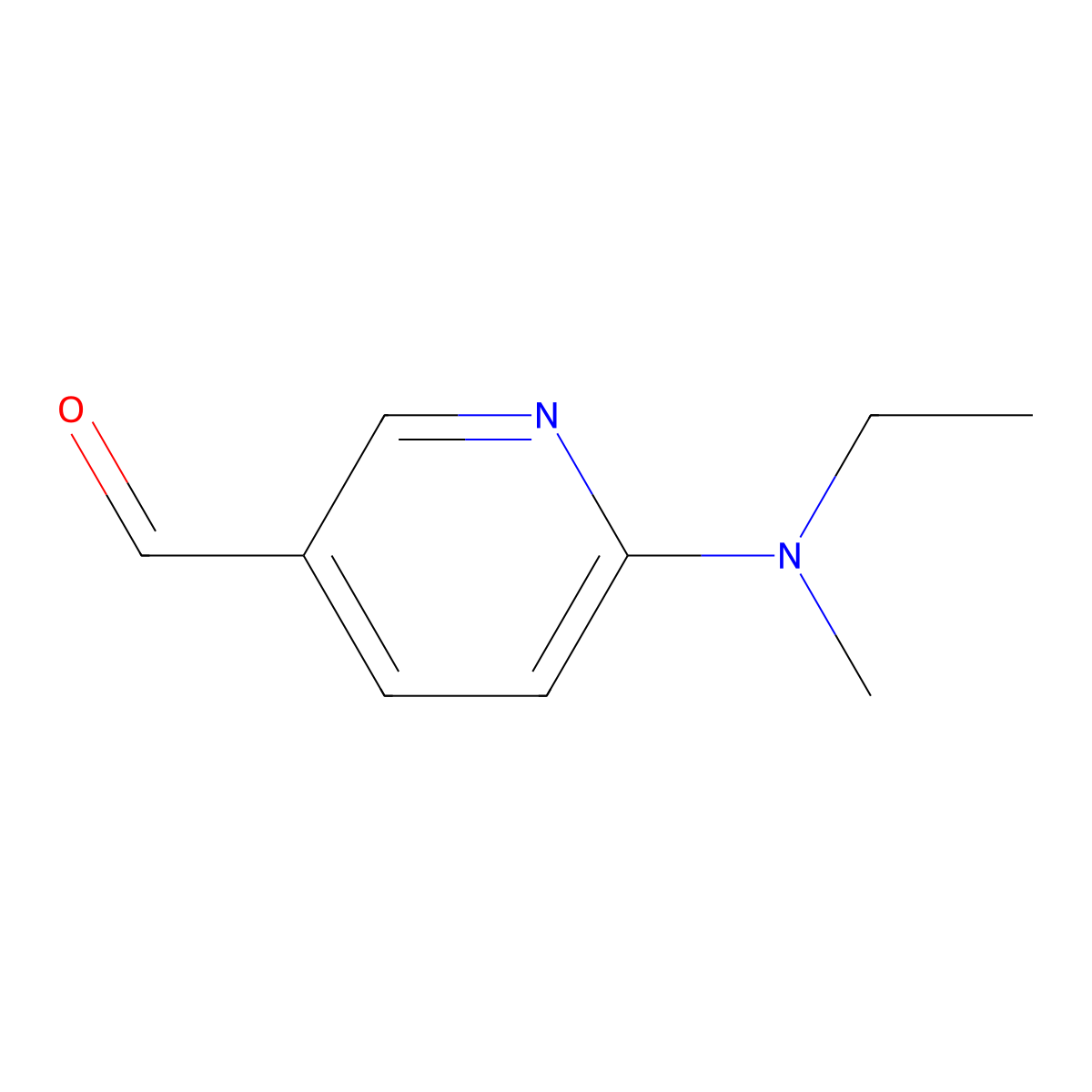 6-(Ethyl(methyl)amino)nicotinaldehyde molecular structure, CAS 1216170-74-9