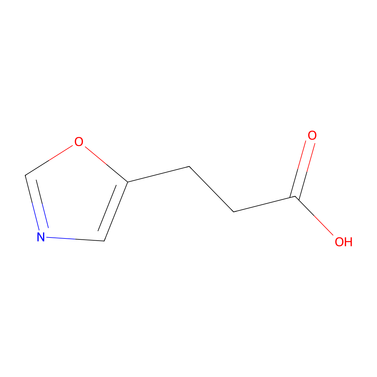3-(1,3-Oxazol-5-yl)propanoic acid molecular structure, CAS 1216177-66-0